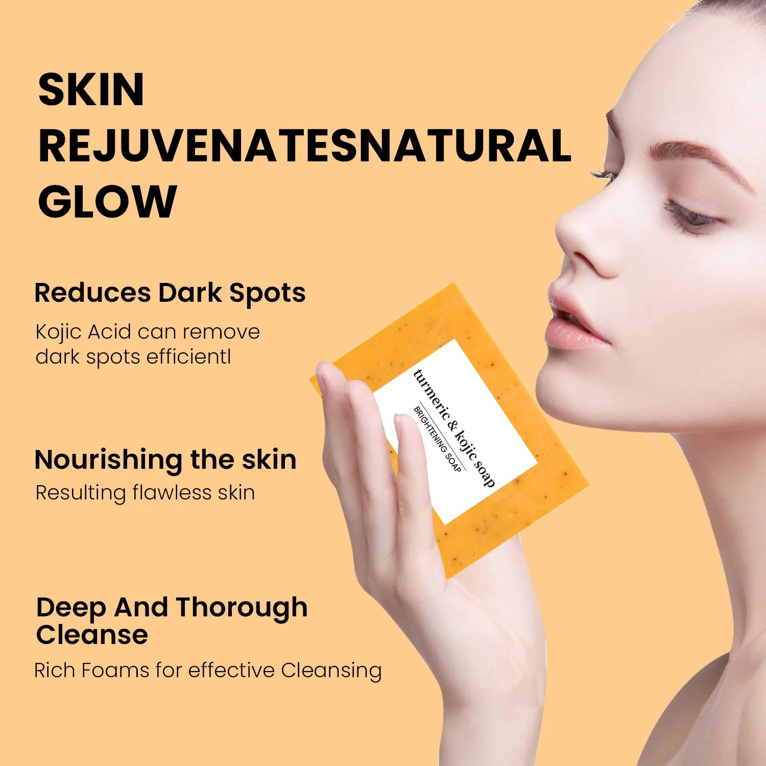 ClearGlow Turmeric Facial Cleansing Soap